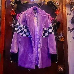 Forever 21 lavender plush faux fur jacket, size small